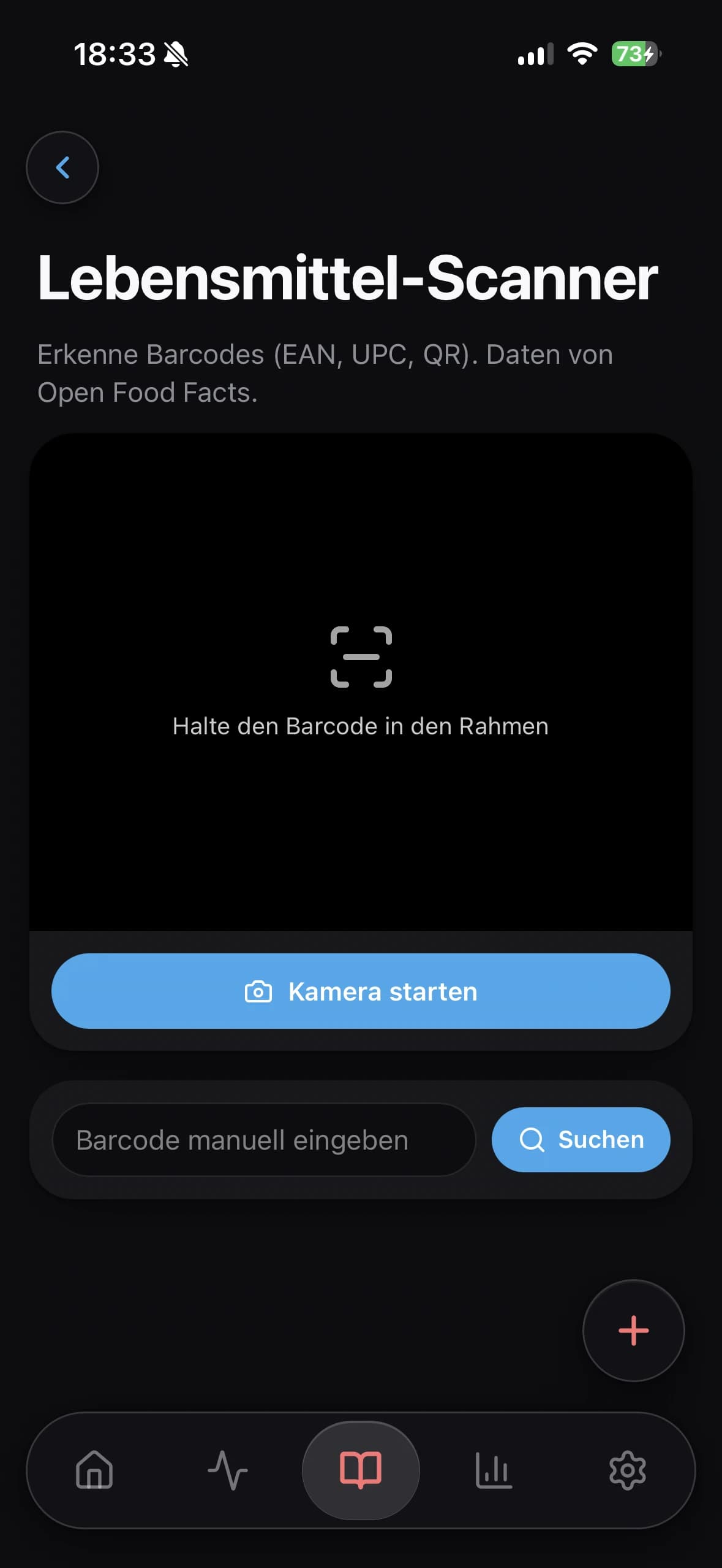 Barcode-Scanner in Glukinity