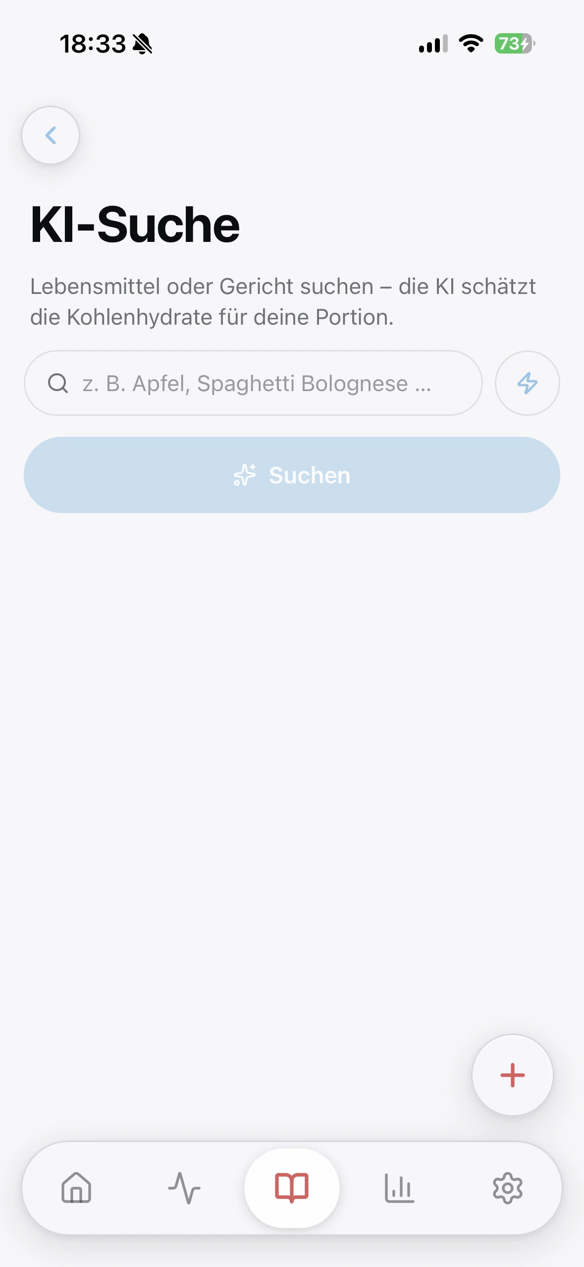 KI-Suche nach Lebensmitteln in Glukinity